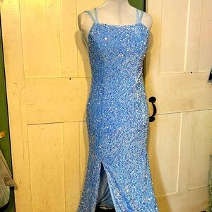 NWT Lavetir Sequined Velvet Prom Gown Pageant Cotillion Wedding Formal Travel